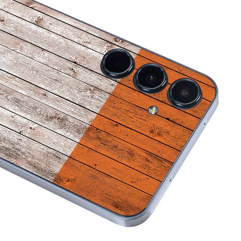 Ireland Flag Dark Wood Galaxy A35 5G Skin